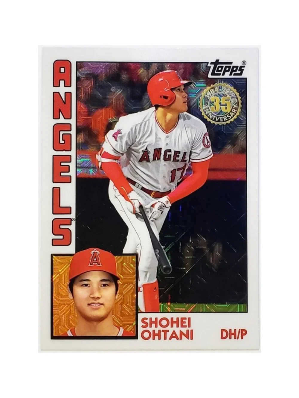 SHOHEI OHTANI "1984" MOJO REFRACTOR SILVER PACK CHROME 2019 TOPPS #T84-17 ANGELS - Picture 3 of 3